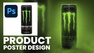 Product Manipulation Design Tutorial in Photoshop ( MONSTER DRINK )