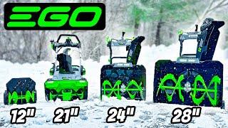 Ultimate 2024 EGO Snow Blower Showdown  Complete Review of Every Model!