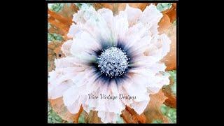 #145 Multi layer alcohol ink flower using Snow Cap