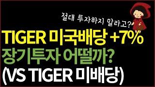 TIGER 미국배당+7% 장기투자 어떨까? 배당금 주가상승률 타미당 성과 비교 분석 (ft. SCHD)