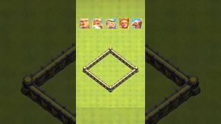 All Max Giant Vs Skeleton Traps||Clash of clan||#short #coc #clashofclans