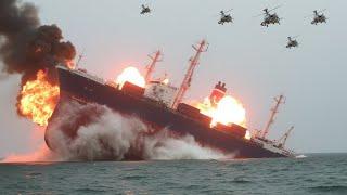 Today, Russia brutally sank 2 US cargo ships full of ammunition and explosives.