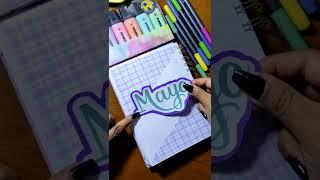 Portada de Mayo para tu bullet journal * apuntes bonitos* letras bonitas * manualidades