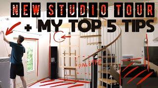 MY TOP 5 TIPS for a Great OIL PAINTING STUDIO - New Studio Tour