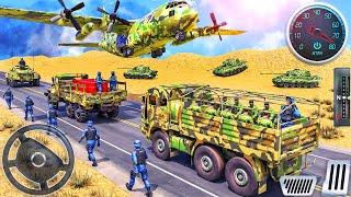 Army Cargo Truck Simulator 3D - US Airplane Vehicle Transporter Truck Driving - Android GamePlay