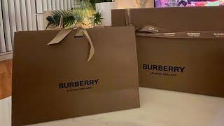 Burberry Men’s Charcoal Check and Leather Bifold Wallet. Unboxing.