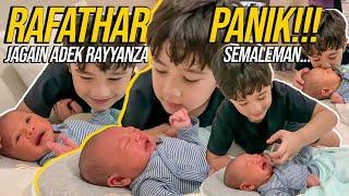 ALHAMDULILLAH AKUR !!!PERTAMA KALI RAFATHAR JAGAIN ADEK RAYYANZA...