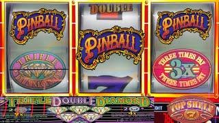 I think PINBALL likes me again! Double 3x 4x 5x Pay + Triple Double Diamond + Double Top Shelf slots