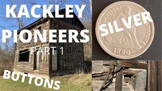 Detecting the 1790 Kackley House detection with YouTuber Sixday Metal Detecting