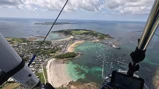 flexwing flight from bodmin to the isles of scilly