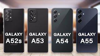 Samsung Galaxy A55 Vs Galaxy A54 Vs Galaxy A53 Vs Galaxy A52s Specs Review