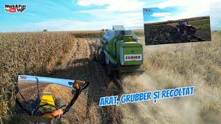 Dezmiriștim cu gruberul și terminăm de recoltat la soia #agriculture #claas #renault