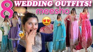 Heavy Suits for Wedding from MEESHO! *Huge* MEESHO Kurta Sets try on haul! || Rupal Yadav