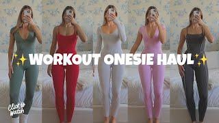 my favorite workout clothes *try on haul* | workout onesies you need | free people, aerie, aritzia