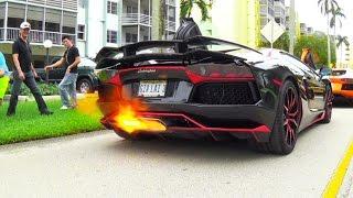 BEST of Supercar SOUNDS Accelerations RACING Revs Aventador FLAMES Supercars in Crazy Action