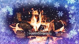 RELAXING FIREPLACE AND SNOW WITH CHRISTMAS SONG TO SET THE ATMOSPHERE FOR CHRISTMAS  NEW YEAR'S EVE