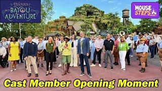 Tiana's Bayou Adventure Cast Member Opening Ceremony with Tiana and Walt Disney Imagineering