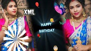 MODIFIED TRENDING 3D HAPPY BIRTHDAY  VIDEO EDITING XML FILE