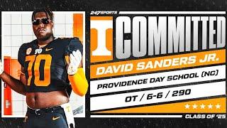 WATCH: 5-star OT David Sanders Jr commits to Tennessee LIVE on 247Sports | No. 3 Overall Player