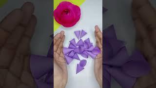 Easy Paper craft tutorial/Paper flower tutorial #howtomakepapercraft #flowerpapercraft #craftvideos