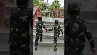 Cute little Indian army fan 