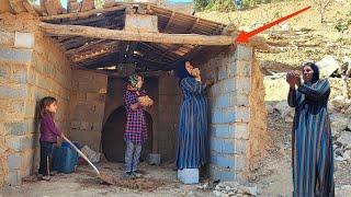 "Mother's Decision: Strengthening the Cave for a Peaceful Tomorrow for Her Two Daughters."