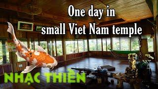 Sound of wind-trees-water with MEDITATIVE music in Viet Nam temple. Nhạc thiền cùng tiếng nước chảy