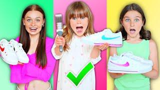 Painting our CUSTOM NIKES challenge! | Fizz Sisters