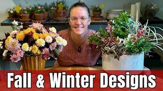  TWO Holiday Arrangements: Heirloom Chrysanthemums for Fall & MINI Winter Amaryllis Garden