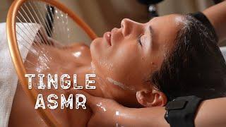 So relaxing ASMR Scalp and Hair SPA to Fall Asleep to!  Tingling WATER Therapy MASSAGE