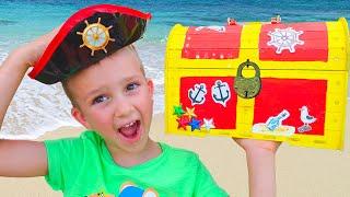 Children Found Toy Pirate Treasures Video for kids from Vlad and Niki