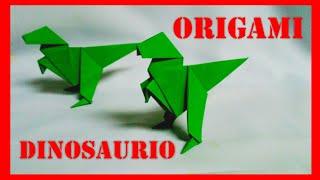 ORIGAMI : DINOSAURIO MUY FÁCIL - TUTORIAL PASO A PASO  - DIY 