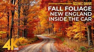 4K Scenic Drive Through America's Best Fall Destinations with Car Driving Sound - Stunning Autumn