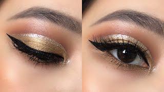 Silver and Gold Glitter Cut Crease  Trang điểm mắt hốc cho người Châu Á  Kaline Nguyen