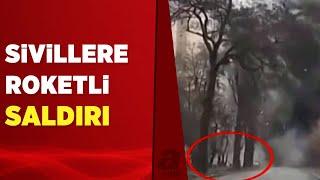 Rusya, Çernigiv'de sivilleri roket ile vurdu! Roketli saldırı anı kamerada | A Haber