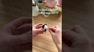 Amigurumi tip: how to sew a keychain onto an amigurumi. #amigurumi #crochet #amigurumikeychain