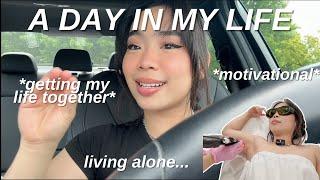 A DAY IN MY LIFE LIVING ALONE | get my life together, my daily routine, self improvement tips