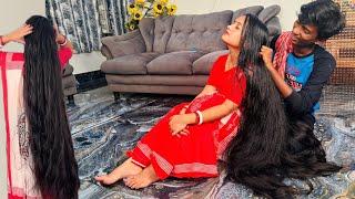 bengali women longhair video || Monisha longhair’s hairplay video with servant || bengali hairplay