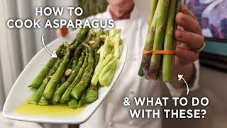 How to cook Asparagus - quick and easy way - with tips on using the "end" pieces