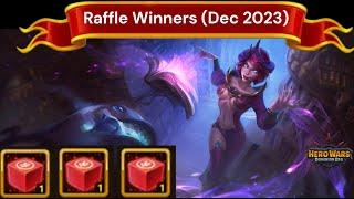 Raffle Winners (Dec 2023)