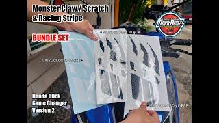 Monster Claw & Stripe Sticker Decal for Click Game Changer V2 - Installation Guide | by DarkBenz