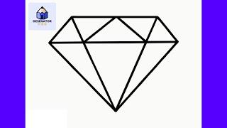 Cum Sa Desenezi Un DIAMANT | Usor Pas cu Pas Tutorial pentru Incepatori