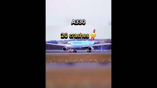 Planes and their number of crashes  #crash #aviation #fyp #edit #shorts