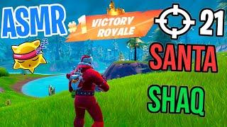 ASMR Gaming  Fortnite Christmas Santa Shaq Relaxing Story  Controller Sounds + Whispering 