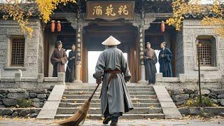 Kung Fu Movie! The slow-moving Shaolin sweeping monk’s martial arts reach the peak of perfection