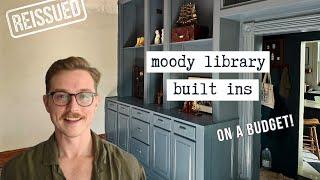 Dramatic Library Built Ins on a BUDGET Using Thrifted Materials