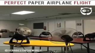 Perfect Paper Airplane Flight (with Top Gun music)