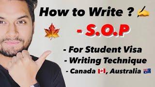 How to Write SOP for Student Visa 2021 | Canada Australia