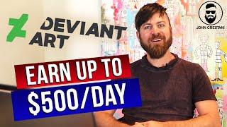 Make $100/Day Chatting with Artists | DeviantArt Make Money Online Method, Affiliate Marketing