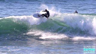 Surfing Sunset Cliffs Windy But Firing - 4K Raw Footage - 01-05-2022